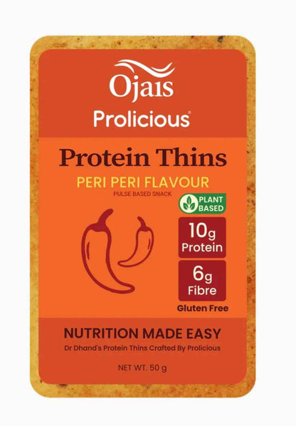 PROTEIN SAVOURY THINS - GLUTEN FREE - 6 PACKETS ( 3 X CREAM & ONION, 3 X PERI PERI )
