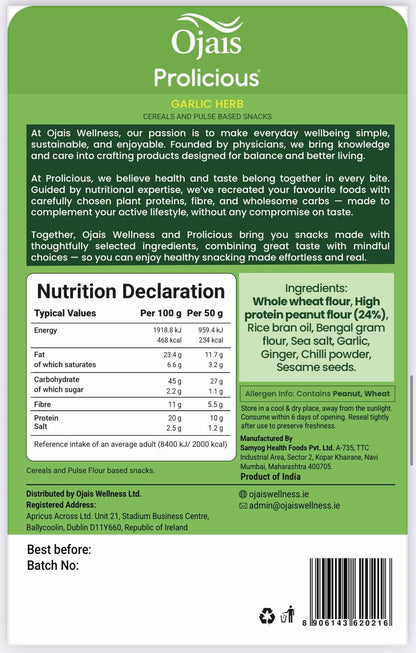 PROTEIN SAVOURY THINS - MIXED FLAVORS -6 packets ( 2 x Garlic & Herb, 2 x Tangy Tomato, 1 x Cumin seed, 1 x Fenugreek )
