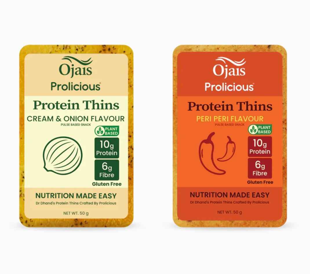 PROTEIN SAVOURY THINS - GLUTEN FREE - 6 PACKETS ( 3 X CREAM & ONION, 3 X PERI PERI )