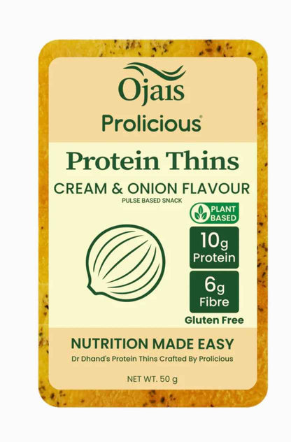 PROTEIN SAVOURY THINS - GLUTEN FREE - 6 PACKETS ( 3 X CREAM & ONION, 3 X PERI PERI )