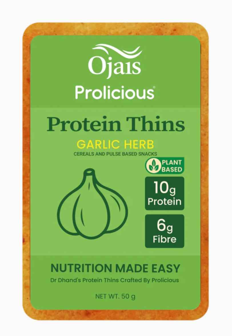 PROTEIN SAVOURY THINS - MIXED FLAVORS -6 packets ( 2 x Garlic & Herb, 2 x Tangy Tomato, 1 x Cumin seed, 1 x Fenugreek )