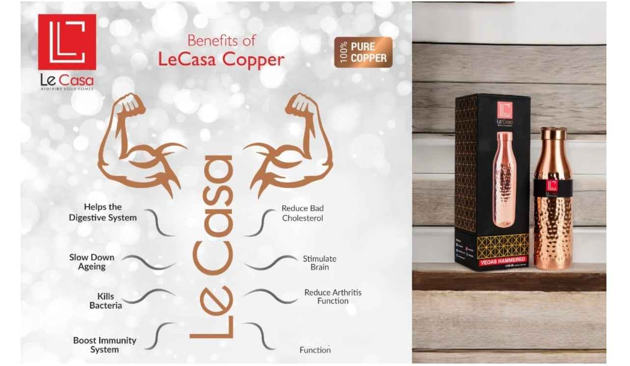 100% Pure Copper Water Bottle