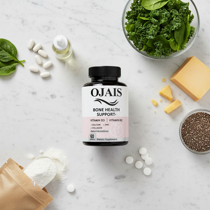 Bone Health Support ingredients flat lay