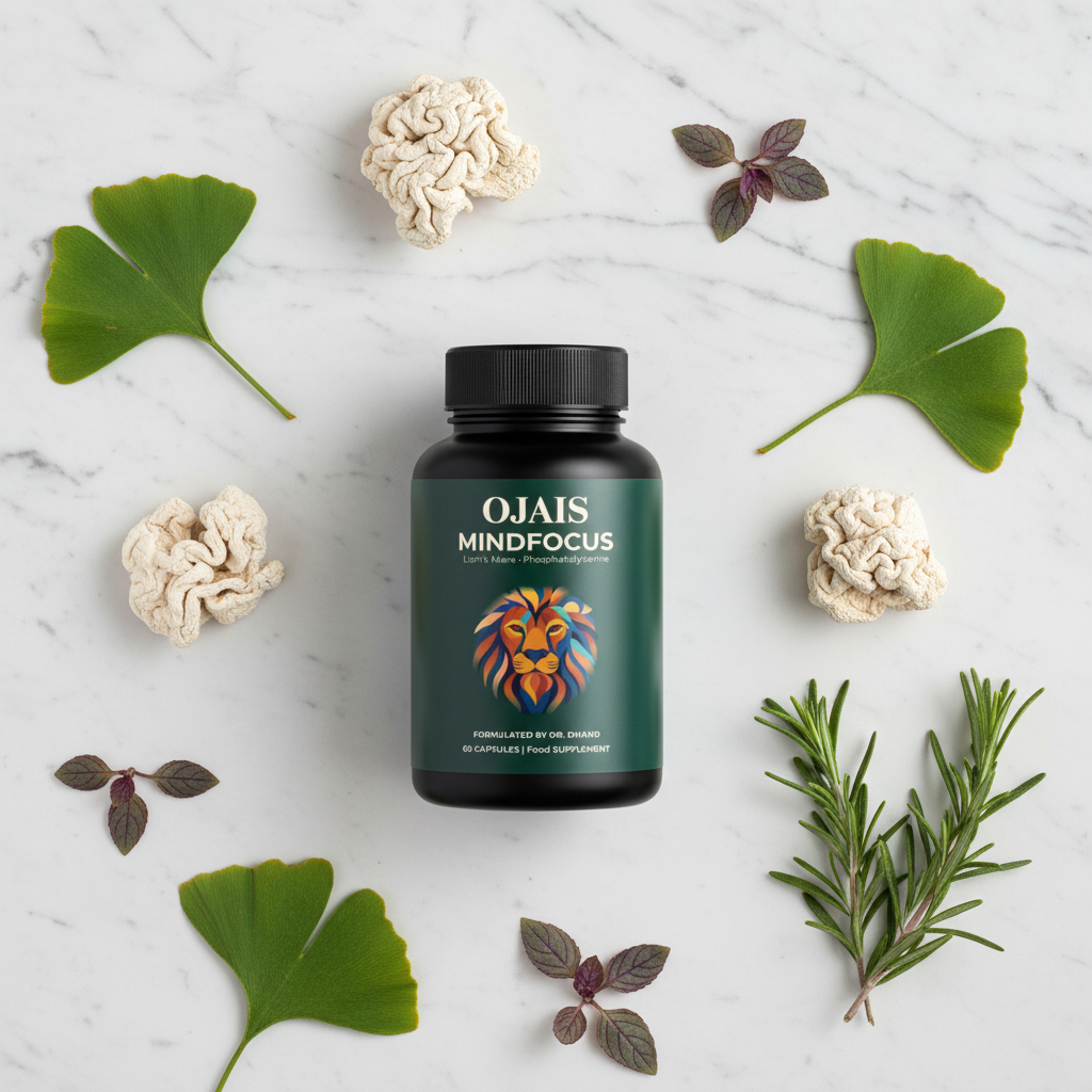 MindFocus ingredients flat lay